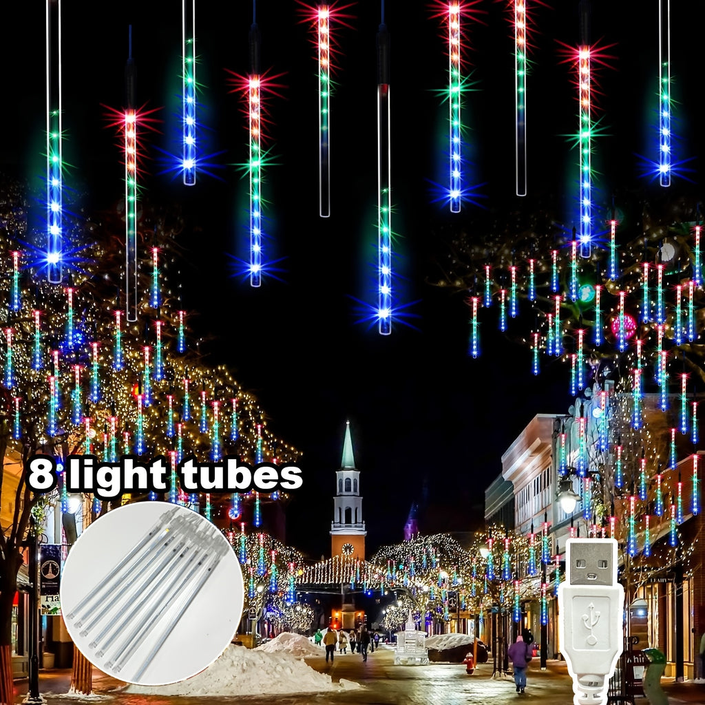 Light 1/2pcs 5.0/10.0meter 8/16 tube meteor shower light, USB power supply