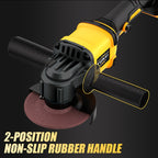 Grinder 2025 New Brushless Angle Grinder - Heavy-Duty Professional Multifunctional Sanding Machine/ Grinder, Quick Replacement of Cover, Soft Start And Safety Brake, Lithium-Ion Power Tool, Ergonomic Grip, Including Battery And Charg