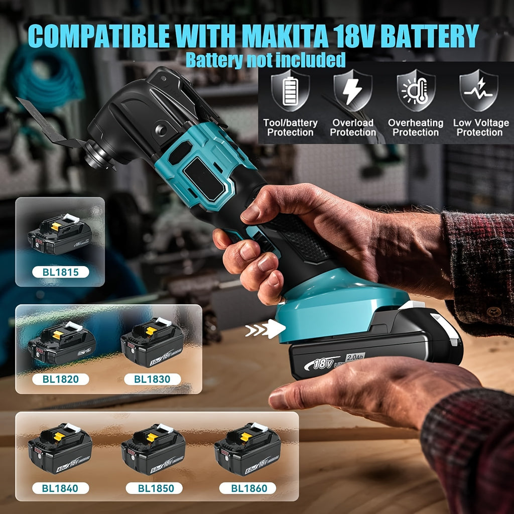 Oscillating Multi-tool, Equipped with 2x1500mAh Batteries Or Bare Tools Without Battery Cordless