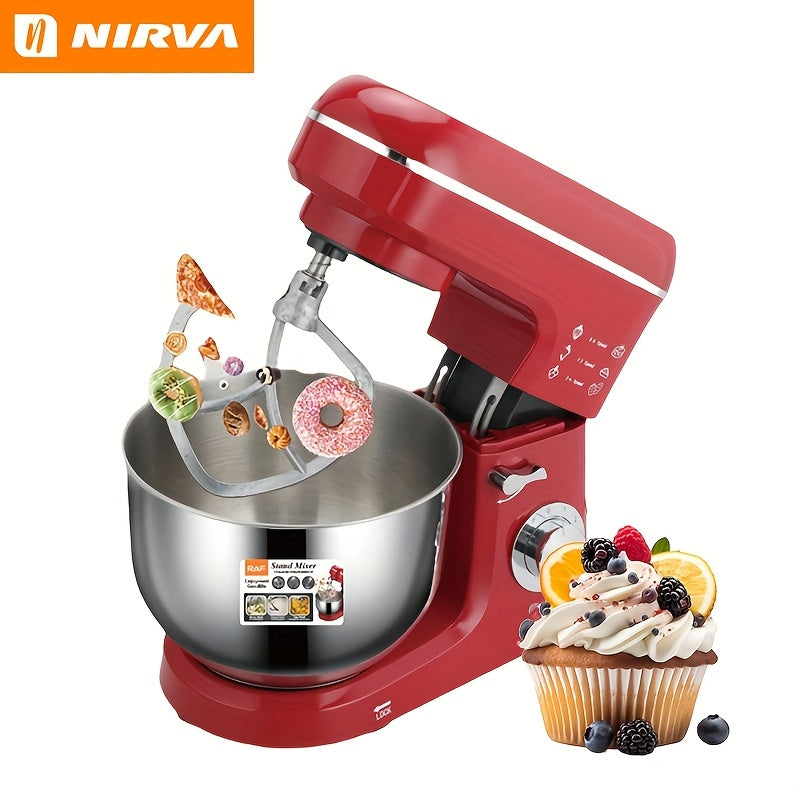 Mixer Nirva1400W high-speed electric kitchen mixer, with 240-ounce stainless steel bowl - 6-speed, handheld cream whisk and egg beater, suitable for baking and mixing, portable design,