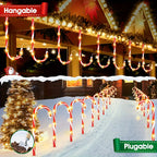 Light, Solar-Powered Candy Cane Lights, 8 Lighting Modes, Outdoor & Indoor Christmas Decoration