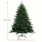 Tree Artificial Green Flocked Christmas Tree with Fireproof PVC Branches and Easy Assembly