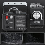 Snow Machine Professional 1500W Electric  - Heavy-Duty Snow Effect Maker with Adjustable Snowflake Control Knob