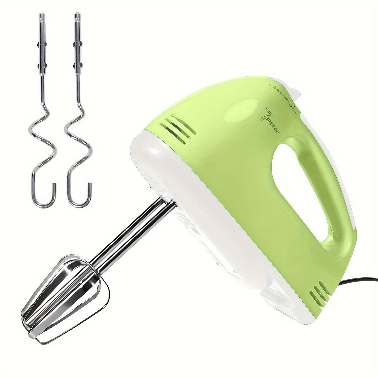 Mixer PANCERKA 7-Speed Handheld Electric Whisk Mixer - Durable Metal, 220V Plug, Multiple Color Options (White, Black, Yellow, Green, Pink, Blue), Perfect for Baking & Food Preparation, Kitchen Mixer | Modern Kitchen Mixer | Durabl