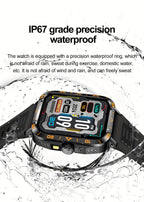 Smartwatch 2024 New , IP67, LED Display, Altitude Gauge, Barometer, 100+ Sports Modes, 300mAh Battery, Multimedia Information Viewing, Weatherometer, Pedometer, Fitness Tracker, Wireless 5.0, Android/iOS Compatible, with Call/