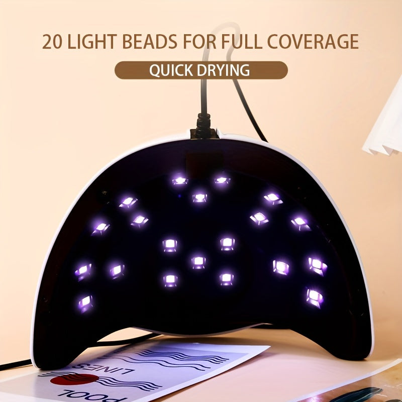 Nail Lamp Professional Quick-Dry /LED  - /LED Light Machine for Fast Gel Polish, LCD Display & Operation (Adapter-Free) - & Salon Use, Low-Power /Blue Light for -Free Nail Hardening, No Odor