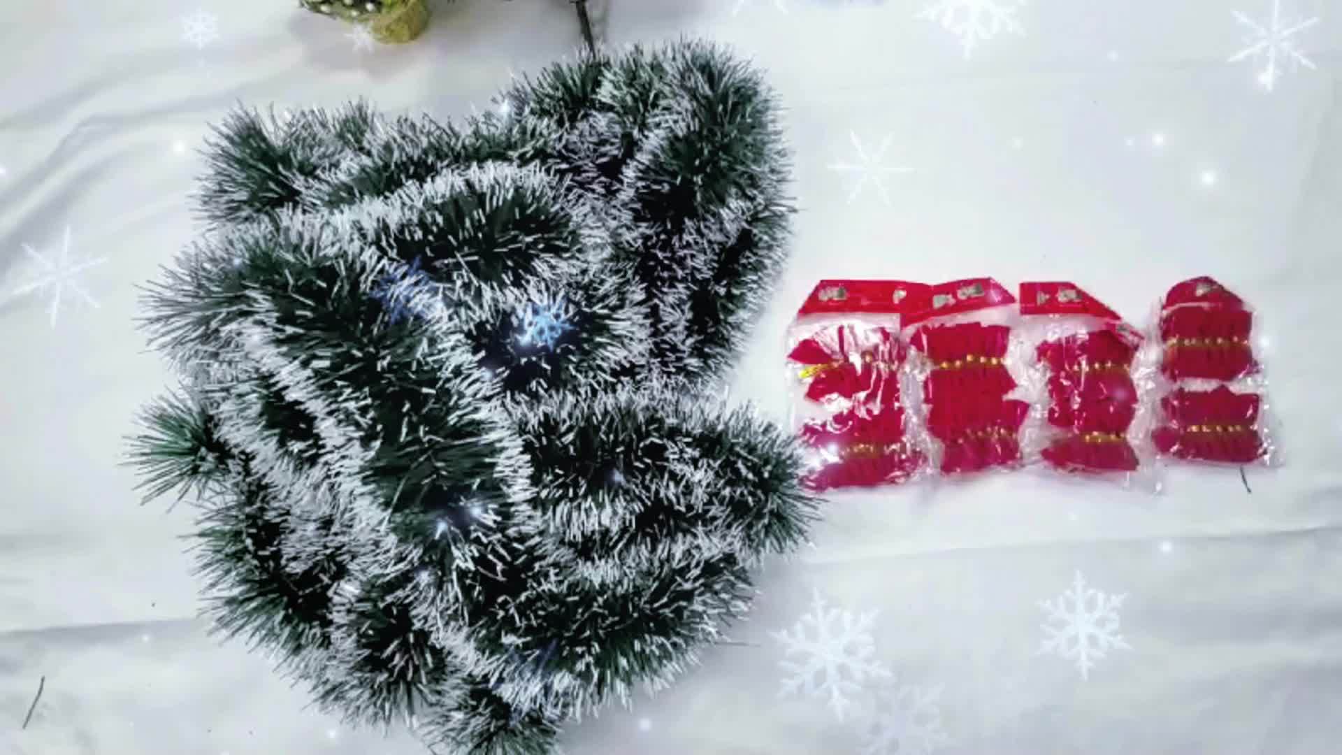 Garland 7.92meter Vintage Tinsel Christmas  with Red Bows