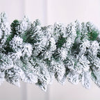 Garland Snow Flocked Christmas , Snowy Artificial Christmas Garland