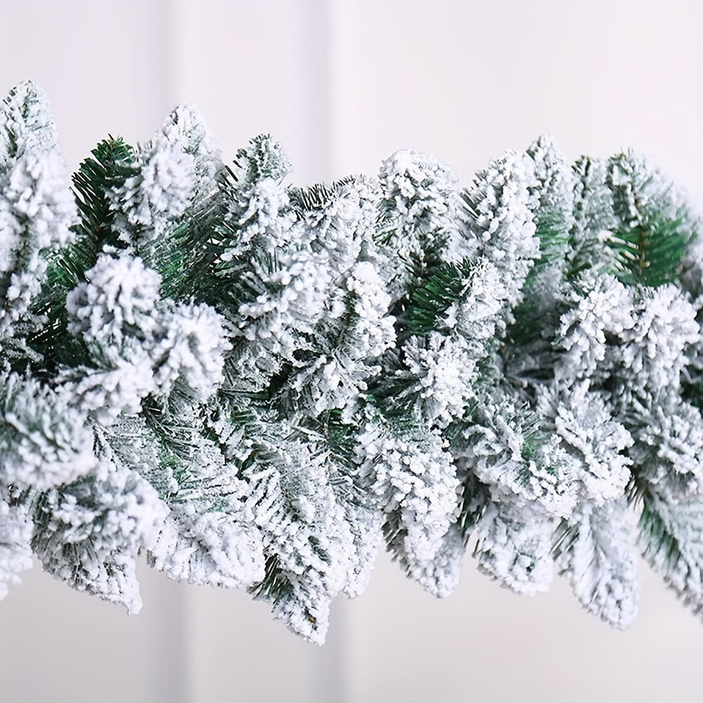 Garland Snow Flocked Christmas , Snowy Artificial Christmas Garland