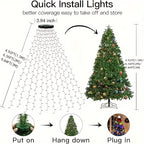 Lights 1pc 200/280/300 LED Christmas , Christmas Tree Decoration Outdoor String Lights Indoor String Lights, with 8 Lighting Modes, Christmas Decoration String Lights Holiday Decoration, with Remote Control, Suitable for Indoo