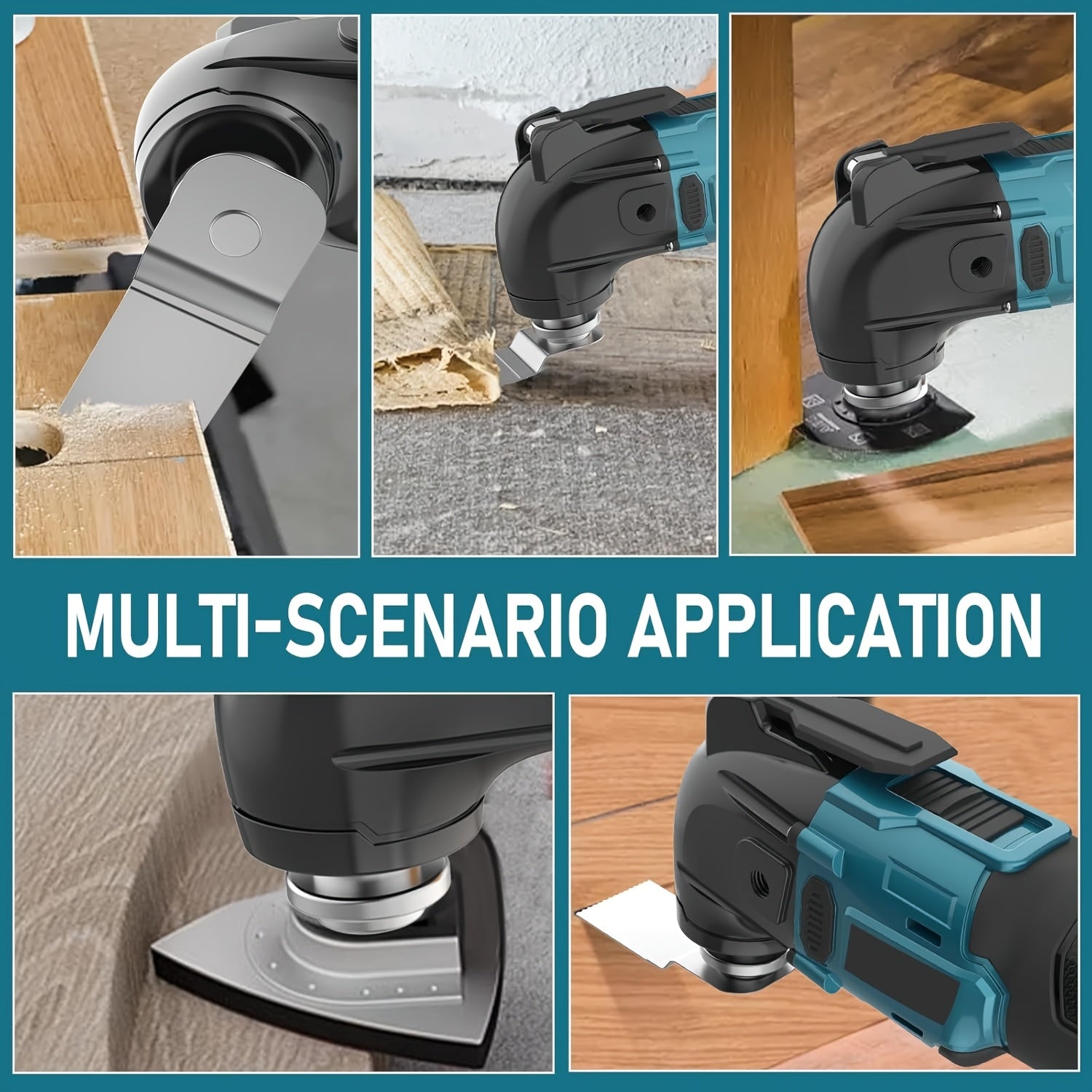Oscillating Multi-tool, Equipped with 2x1500mAh Batteries Or Bare Tools Without Battery Cordless