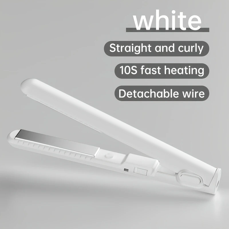 Straightener and Curler 2-in-1 , USB-Powered Mini Styler, Dual Use, Heat-Resistant, Portable Travel, Frizz-Free, Shiny & Smooth – Multi-Func