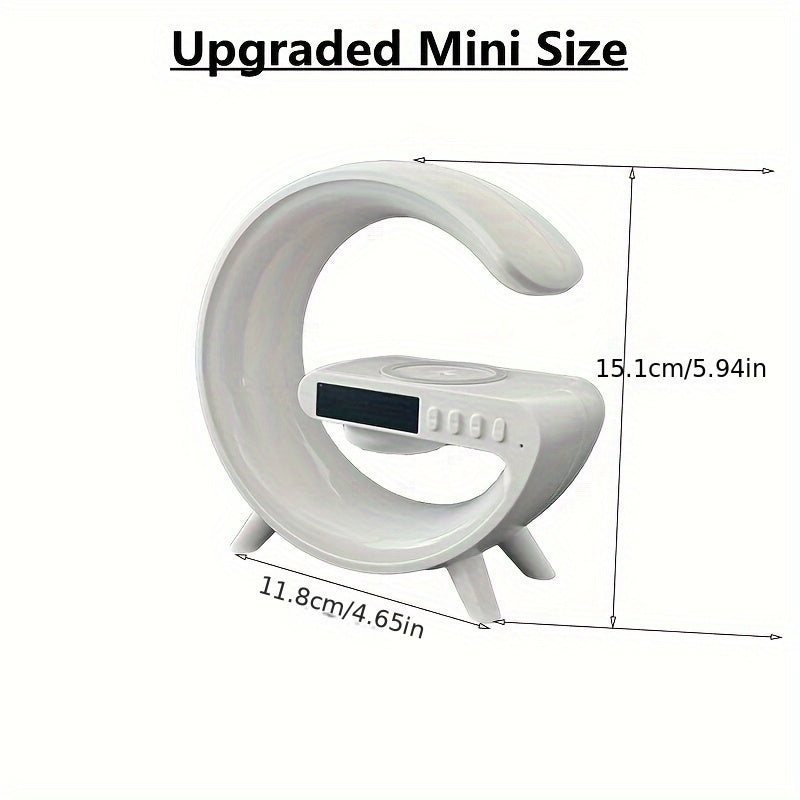 Charger and Night light Wireless Charger Stand Speaker Wireless Charging Station Atmosphere Nightlight Sunrise RGB Rhythm Light Table Lamp for Bedrooms Alarm Clock Birthday Gift Mobile Phone Stereo for iPhone 16 15 14 13 Pro Max AirPods for Samsung