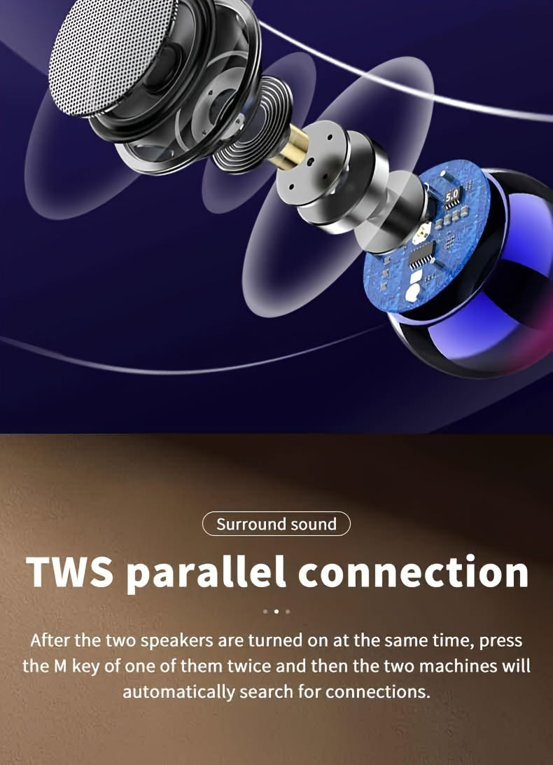 Speaker Mini  High appearance level Small steel cannon: Portable music player M3 wireless