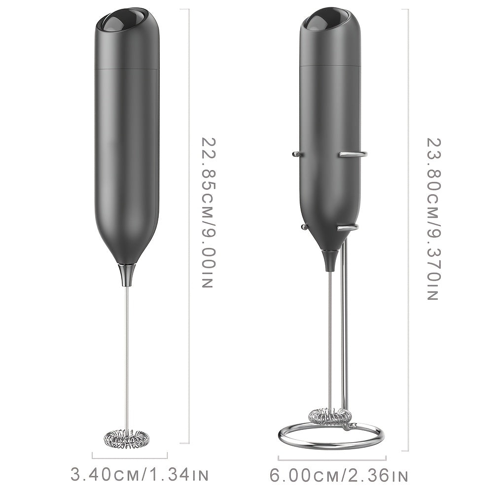 Frother 1pc Powerful Electric Milk Frother Handheld with Stainless Steel Stand, Battery Powered Mixer for Coffee, Smoothies, Latte, Matcha, Hot Chocolate, Mini Hand Blender 2025 Edition, Kitchen Gift, New Year Present, Valentine'S Da