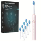 Toothbrush for Adults, Smart Fully Automatic Electric Unisex, Black White Pink