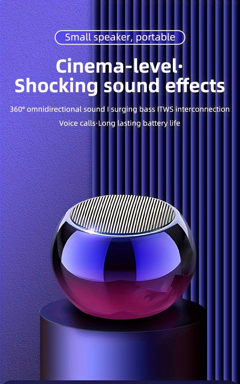 Speaker Mini  High appearance level Small steel cannon: Portable music player M3 wireless