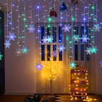 Light String 1pc YETHKE Snowflake Curtain Light, 96 LED USB Powered Fairy   with 8 Modes