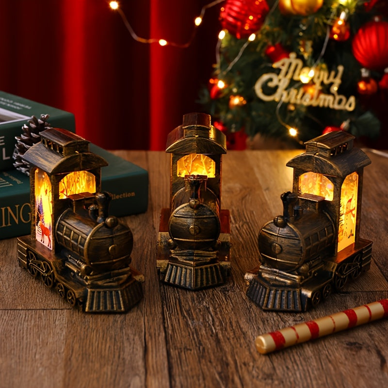 Light Christmas LED Candle - Flameless Candle with Santa Claus and Reindeer, Squirrel, Snowman Theme, Suitable for Christmas