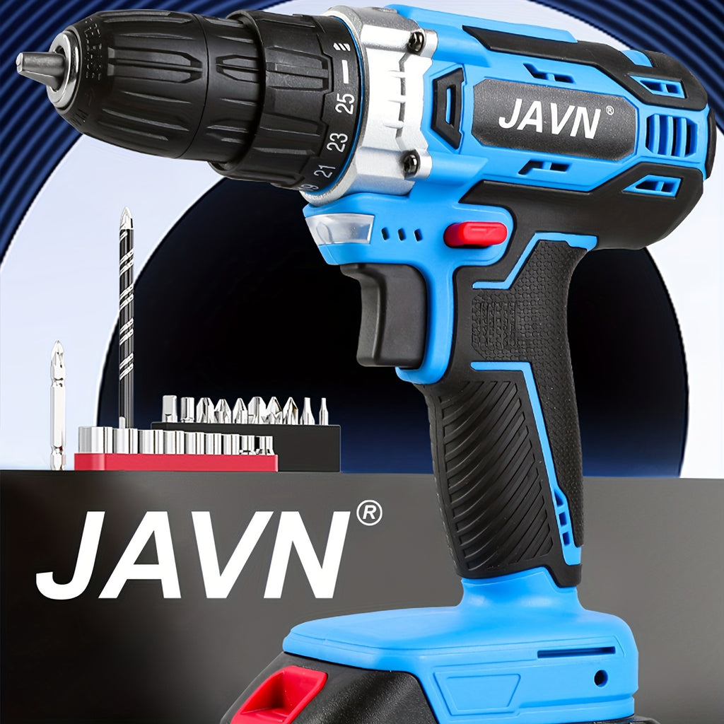 Screwdriver 1 Set JAVN 20V Cordless Drill Electric Screwdriver, Mini Wireless Power Driver DC Lithium-Ion Battery 3/8-Inch