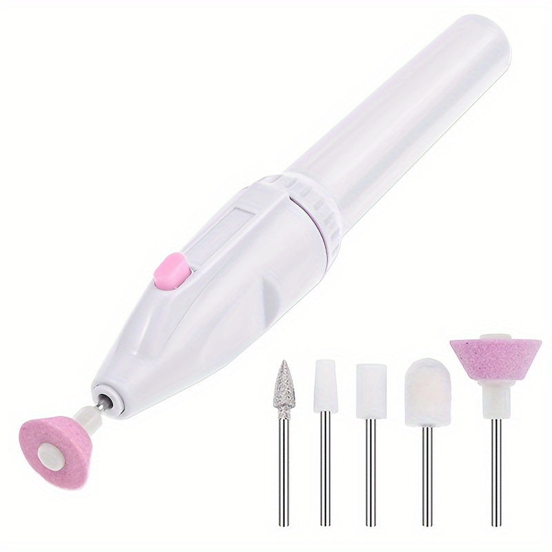 Nail File Electric, Electric Manicure Pedicure Nail Drill Set, 5in 1 Professional Electric Nail File, Grinder Grooming Personal Manicure And Pedicure Nail Art Tools