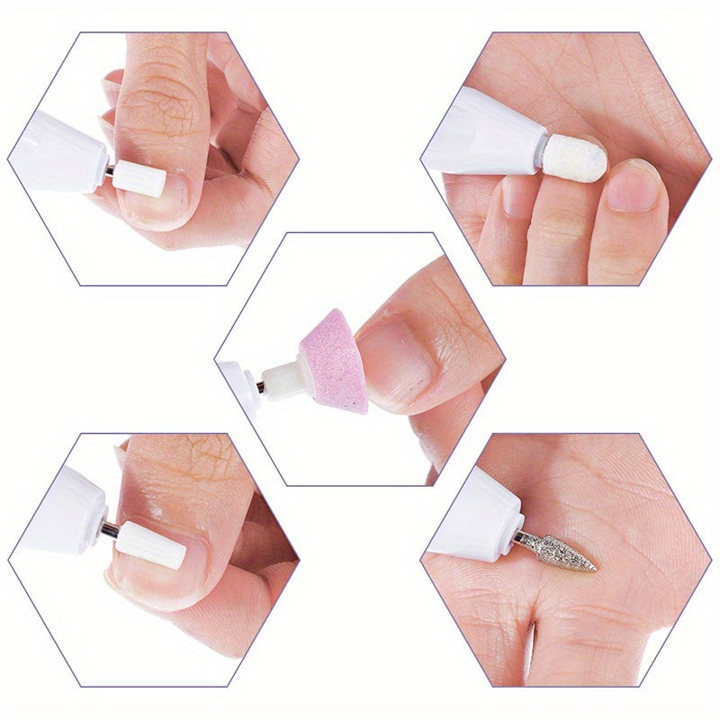 Nail File Electric, Electric Manicure Pedicure Nail Drill Set, 5in 1 Professional Electric Nail File, Grinder Grooming Personal Manicure And Pedicure Nail Art Tools