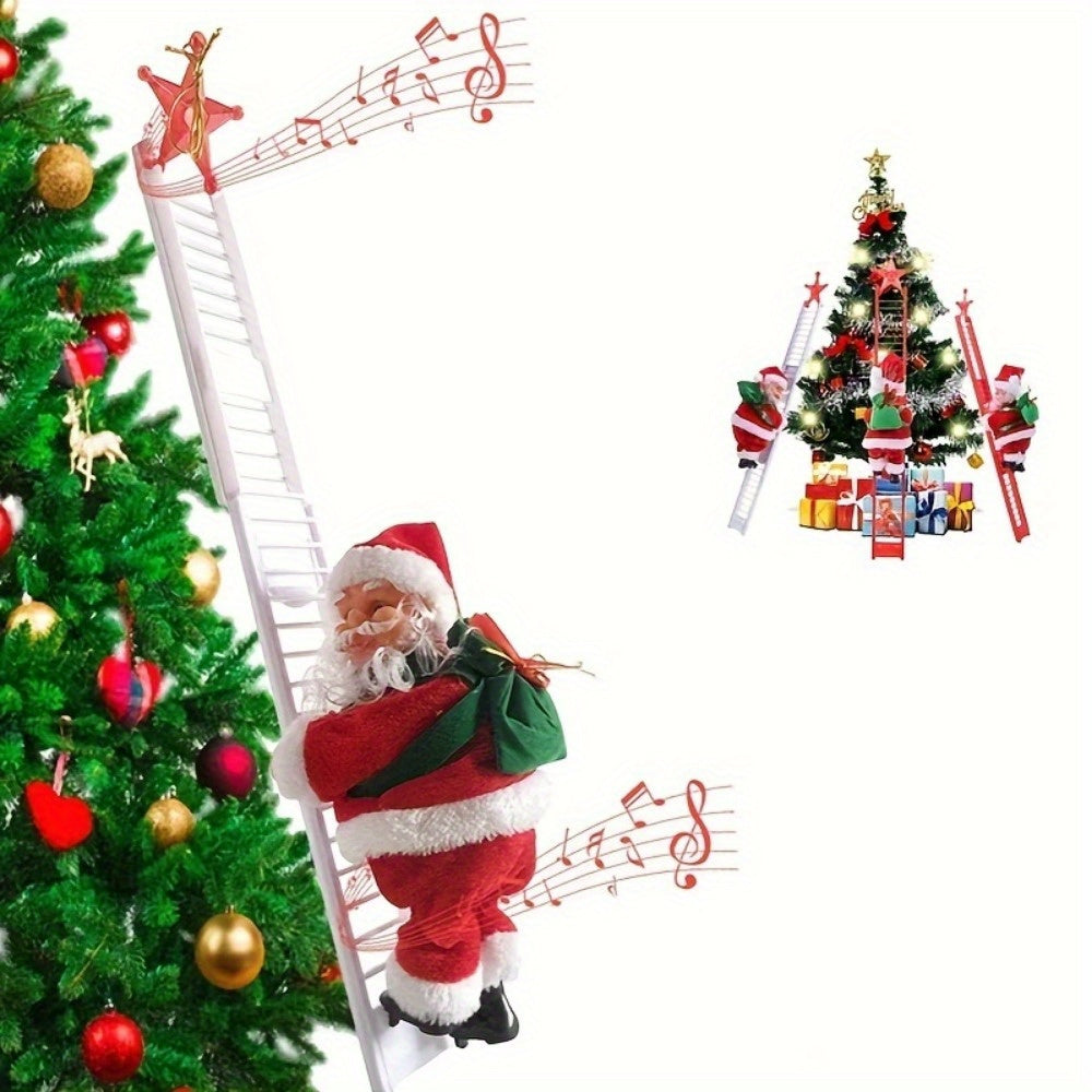 Christmas Decoration Gifts Climbing Santa, Santa Climbing Ladder, Santa On a Ladder