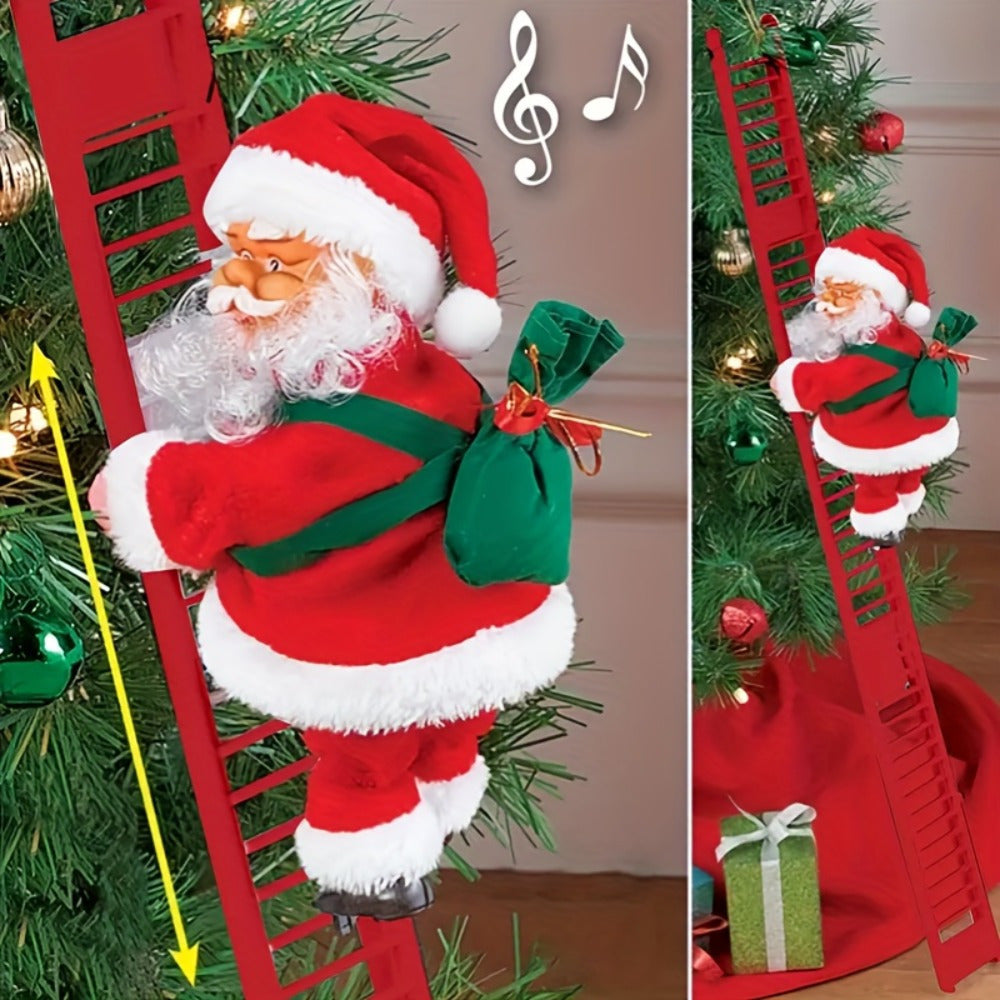 Christmas Decoration Gifts Climbing Santa, Santa Climbing Ladder, Santa On a Ladder