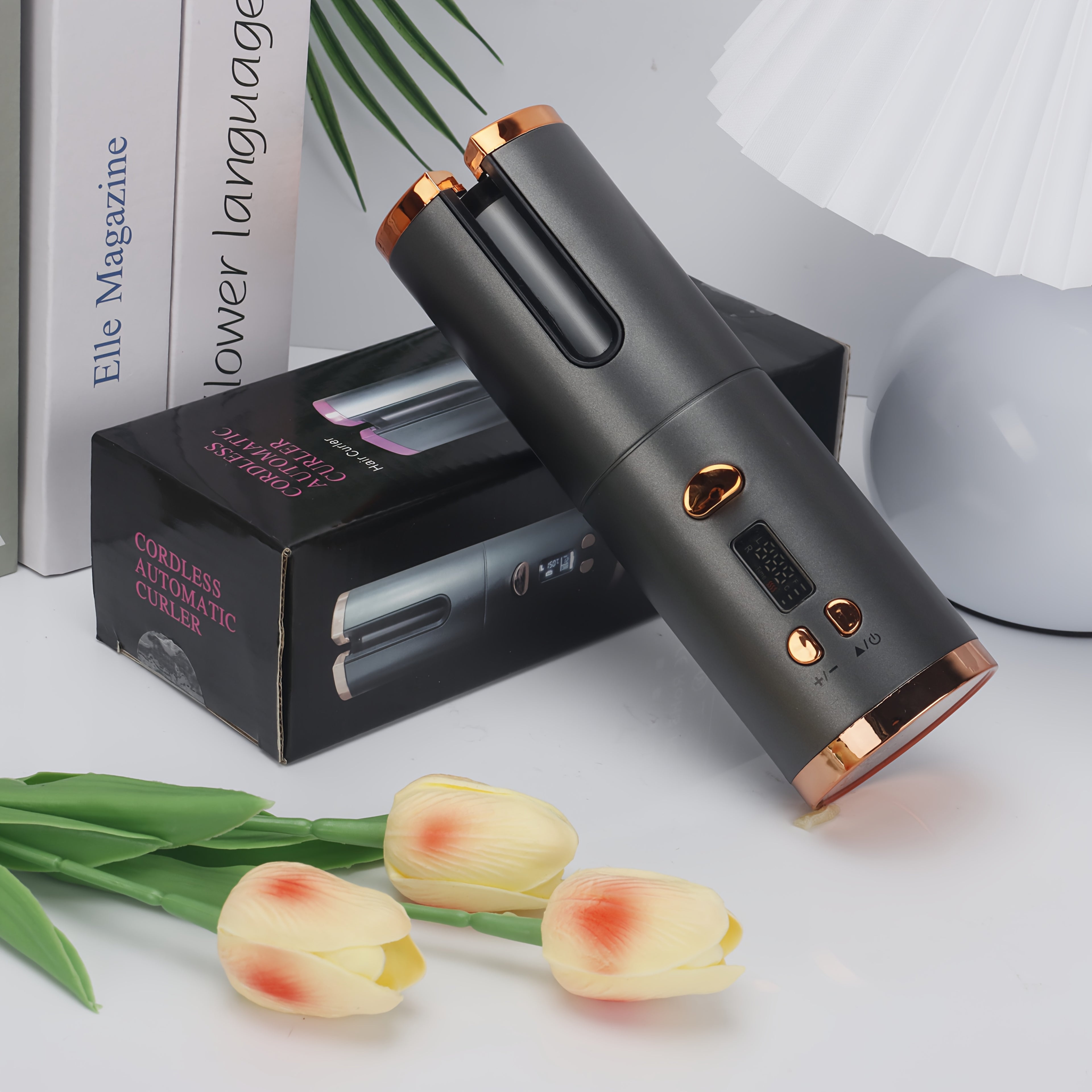 Hair Curler 1 Automatic  for Marvelous Locks - Fast Charging USB, Ceramic, 5 Heat Settings Tangle-Free - Perfect for Styling and Special Occasions, Includes Elegant Gift Box
