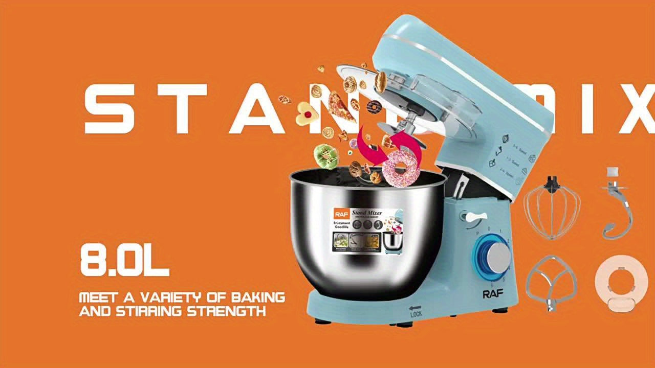 Mixer Nirva1400W high-speed electric kitchen mixer, with 240-ounce stainless steel bowl - 6-speed, handheld cream whisk and egg beater, suitable for baking and mixing, portable design,