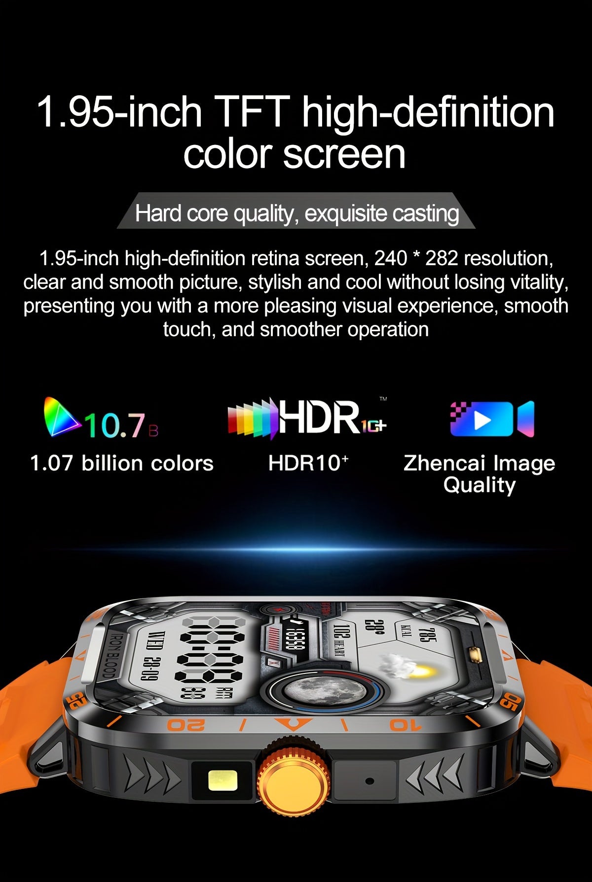 Smartwatch 2024 New , IP67, LED Display, Altitude Gauge, Barometer, 100+ Sports Modes, 300mAh Battery, Multimedia Information Viewing, Weatherometer, Pedometer, Fitness Tracker, Wireless 5.0, Android/iOS Compatible, with Call/