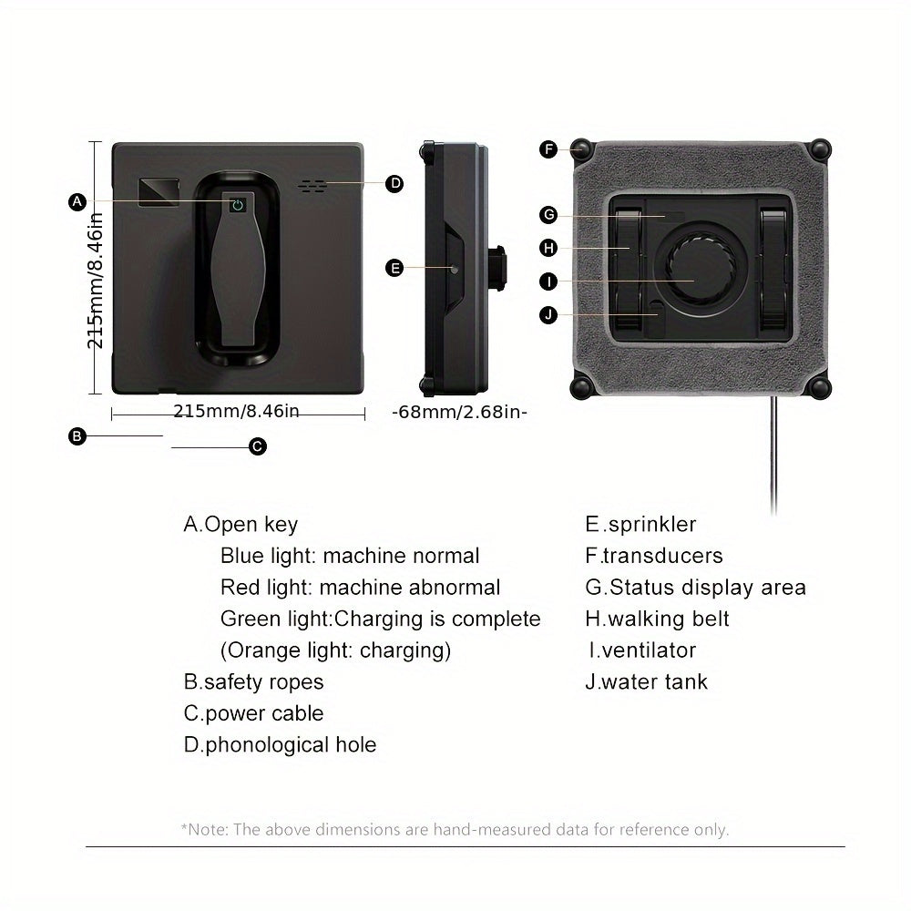 Window Cleaning Robot The Automatic Sprays Water Automatically, The Square Window Cleaning Robot Glass Robot Remote Control Electric Planning Intelligent Window Cleaning Artifact HC-21B.