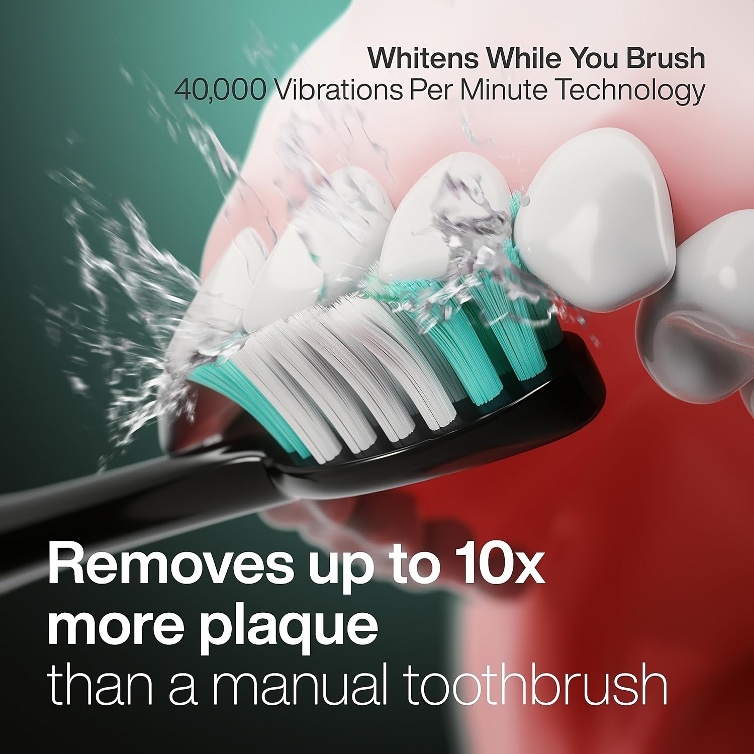 Toothbrush for Adults, Smart Fully Automatic Electric Unisex, Black White Pink