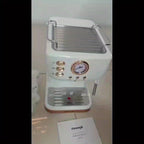 Coffee Machine Aeomjk Italian , One-Button Operation with Thermometer, Semi-Automatic Espresso Maker, 1.5L Water Tank for Espresso, Latte, Cappuccino