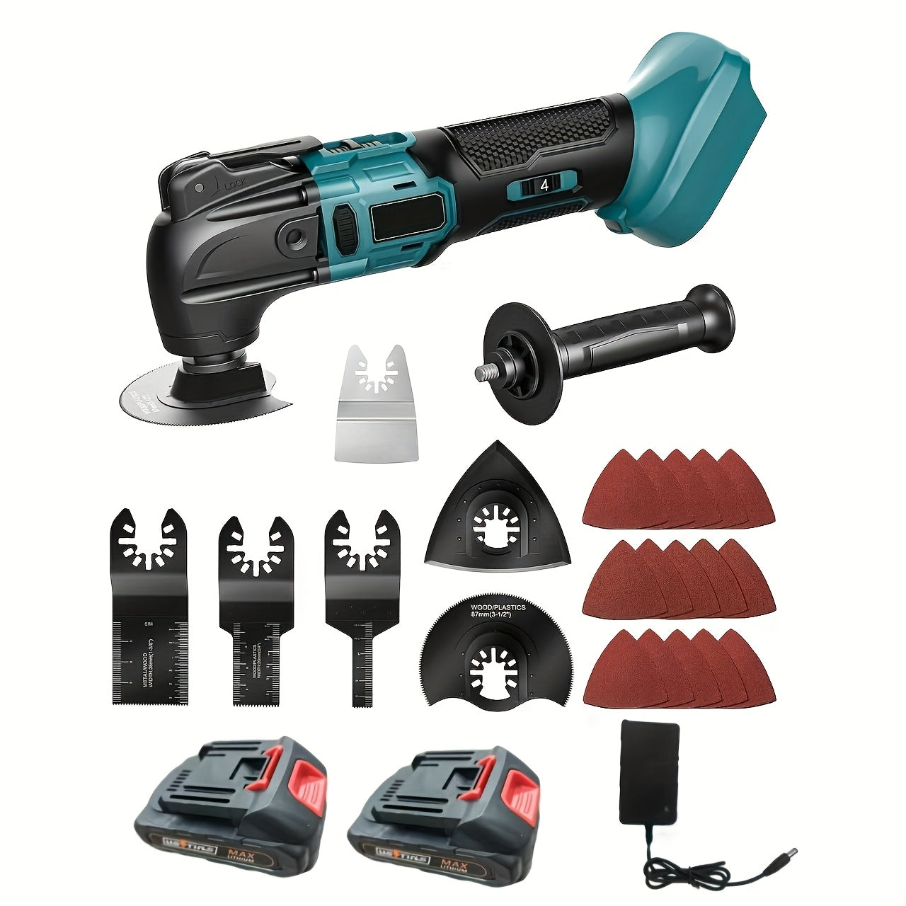 Oscillating Multi-tool, Equipped with 2x1500mAh Batteries Or Bare Tools Without Battery Cordless