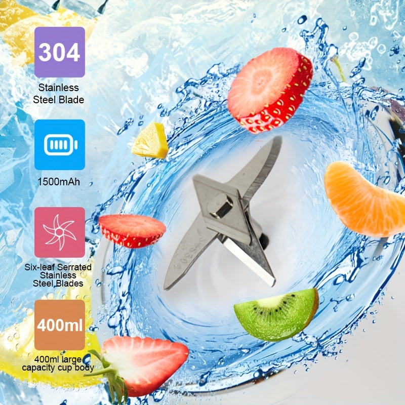 Juicer Portable Multi-Function  with Rechargeable Battery - Compact Food-Grade PP Cup, On-the-Go Use, Cross-Border Wholesale
