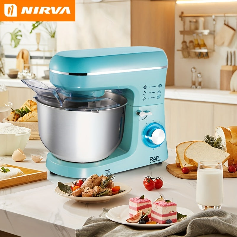 Mixer Nirva1400W high-speed electric kitchen mixer, with 240-ounce stainless steel bowl - 6-speed, handheld cream whisk and egg beater, suitable for baking and mixing, portable design,
