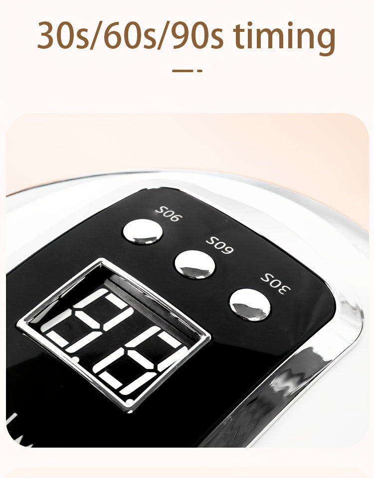 Nail Lamp Professional Quick-Dry /LED  - /LED Light Machine for Fast Gel Polish, LCD Display & Operation (Adapter-Free) - & Salon Use, Low-Power /Blue Light for -Free Nail Hardening, No Odor