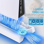 PS5 Slim Stand & Cooling Station with Dual Controller Chargers