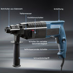 Drill 1500RPM Impact Drill Electric Screwdriver Electric Hammer Drill Mini Wireless Hand Drill, 3 Impact Drill Bits, 4 Operating Modes For Home Use For Tools & Home Improvement & Power Tools