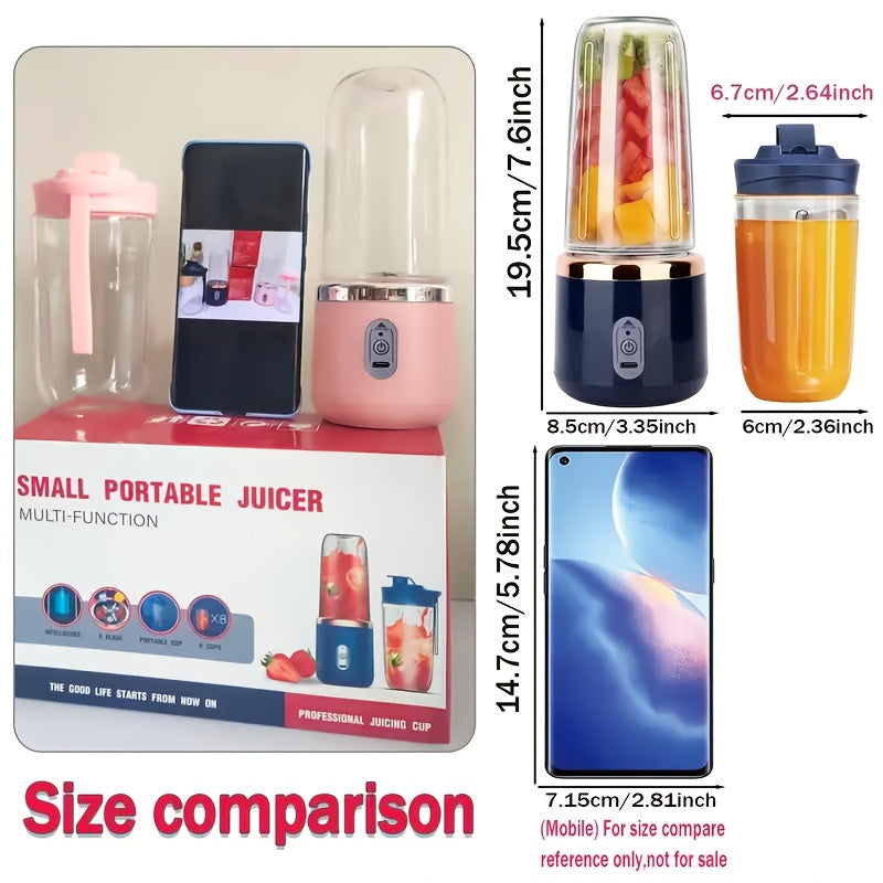 Juicer Portable Multi-Function  with Rechargeable Battery - Compact Food-Grade PP Cup, On-the-Go Use, Cross-Border Wholesale