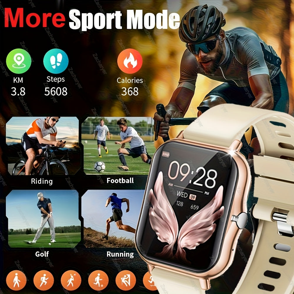 Smart Watch! Zacharyer 2025 Newest  Call/ SMS Notifications with APPs Pop-up Alerts, Multiple Sports Modes, Built in Games, Weather Forecast and Change Wallpapers and other functions, Compatible with iPhone and Android, gift f
