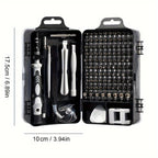 Screwdriver Set 115in 1 Professional , Strong Magnetic Multi-functional Tool Kit with Shaped Drill Bits, Rust Resistant Metal Finish, One-Way Head Style, Ideal for Mechanics - No Assembly Required