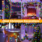 Light string 1000/300 LED Christmas  plug-in type, ultra long green flashing LED string light, PVC material