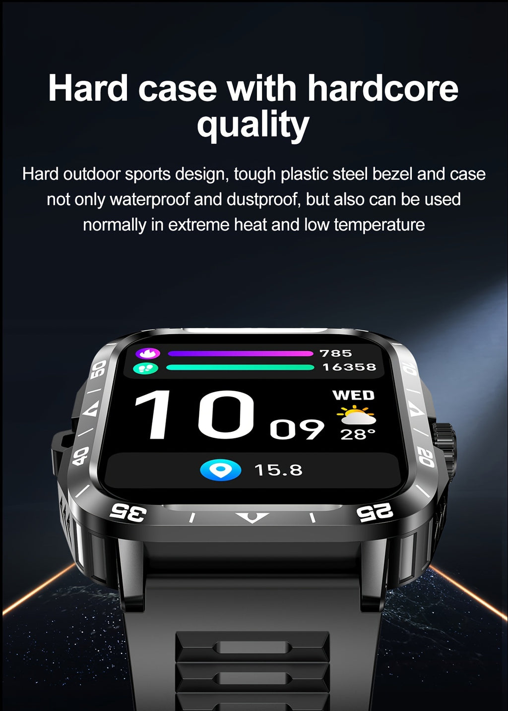 Smartwatch 2024 New , IP67, LED Display, Altitude Gauge, Barometer, 100+ Sports Modes, 300mAh Battery, Multimedia Information Viewing, Weatherometer, Pedometer, Fitness Tracker, Wireless 5.0, Android/iOS Compatible, with Call/
