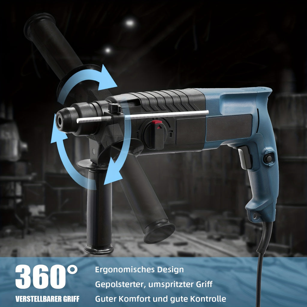 Drill 1500RPM Impact Drill Electric Screwdriver Electric Hammer Drill Mini Wireless Hand Drill, 3 Impact Drill Bits, 4 Operating Modes For Home Use For Tools & Home Improvement & Power Tools