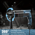 Drill 1500RPM Impact Drill Electric Screwdriver Electric Hammer Drill Mini Wireless Hand Drill, 3 Impact Drill Bits, 4 Operating Modes For Home Use For Tools & Home Improvement & Power Tools
