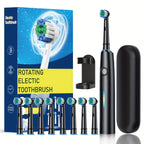 Toothbrush Electric for Adults & with 6 Speed/Rotation Modes (USB,), Smart Brush Compatibility, 6 Color Options (White/Black)