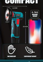 JAVN 12V Cordless Angle Grinder - 19500 RPM Powerful Electric Grinding & Polishing Machine