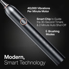Toothbrush for Adults, Smart Fully Automatic Electric Unisex, Black White Pink
